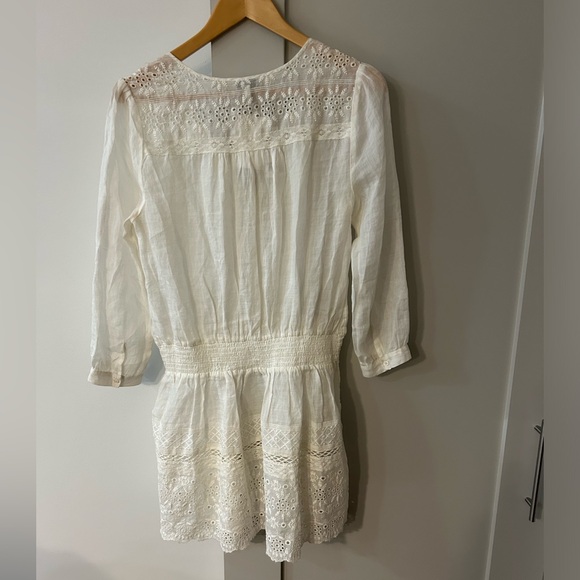 NWT Joie Sheer Beach Coverup, Intricate Details, Porcelain Color, Size Small - Picture 2 of 7